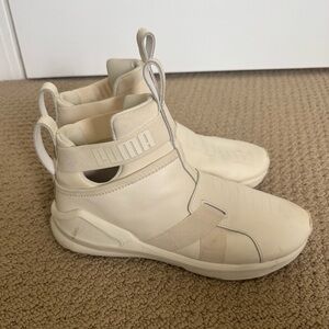 Puma Off-White High-Top Sneakers